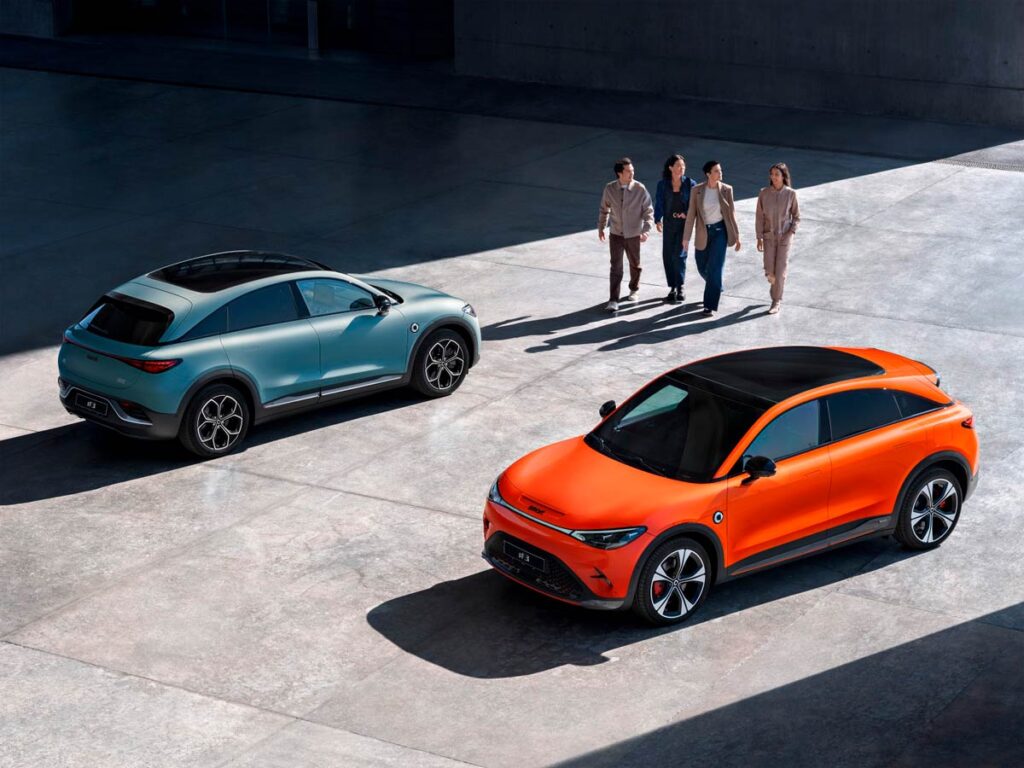 smart #3 in verschiedenen Designlinien.