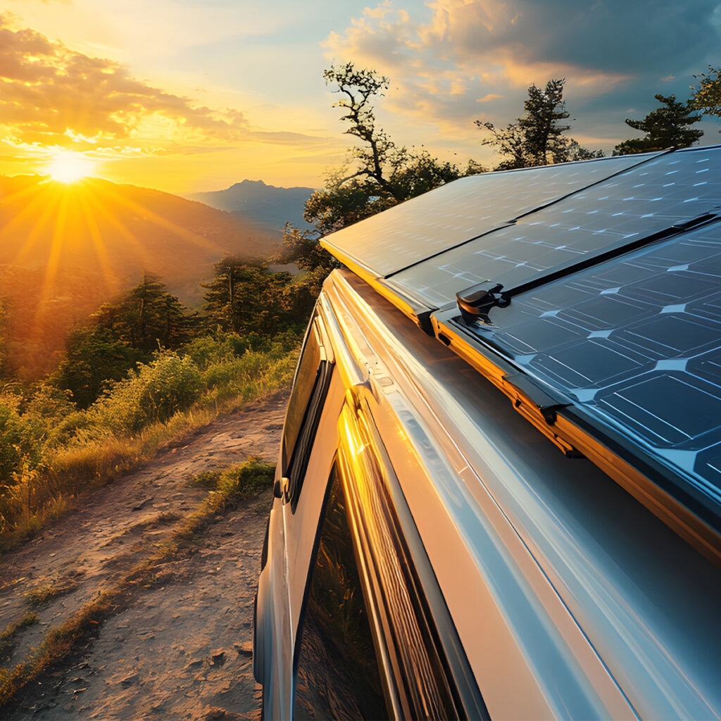 Wohnmobil Sonnenuntergang